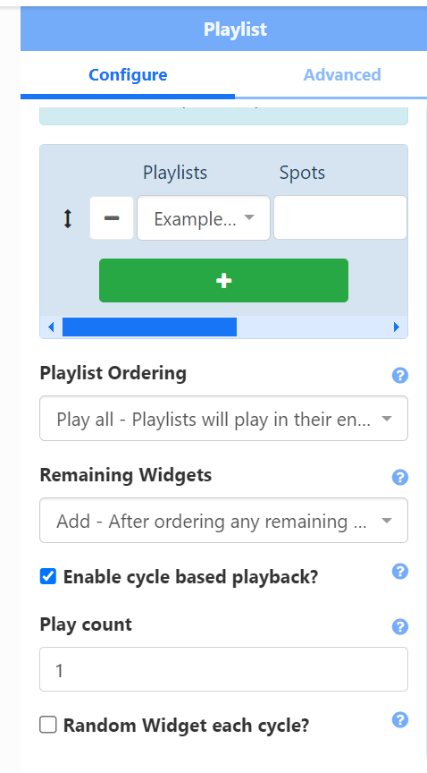 Cycle Playback